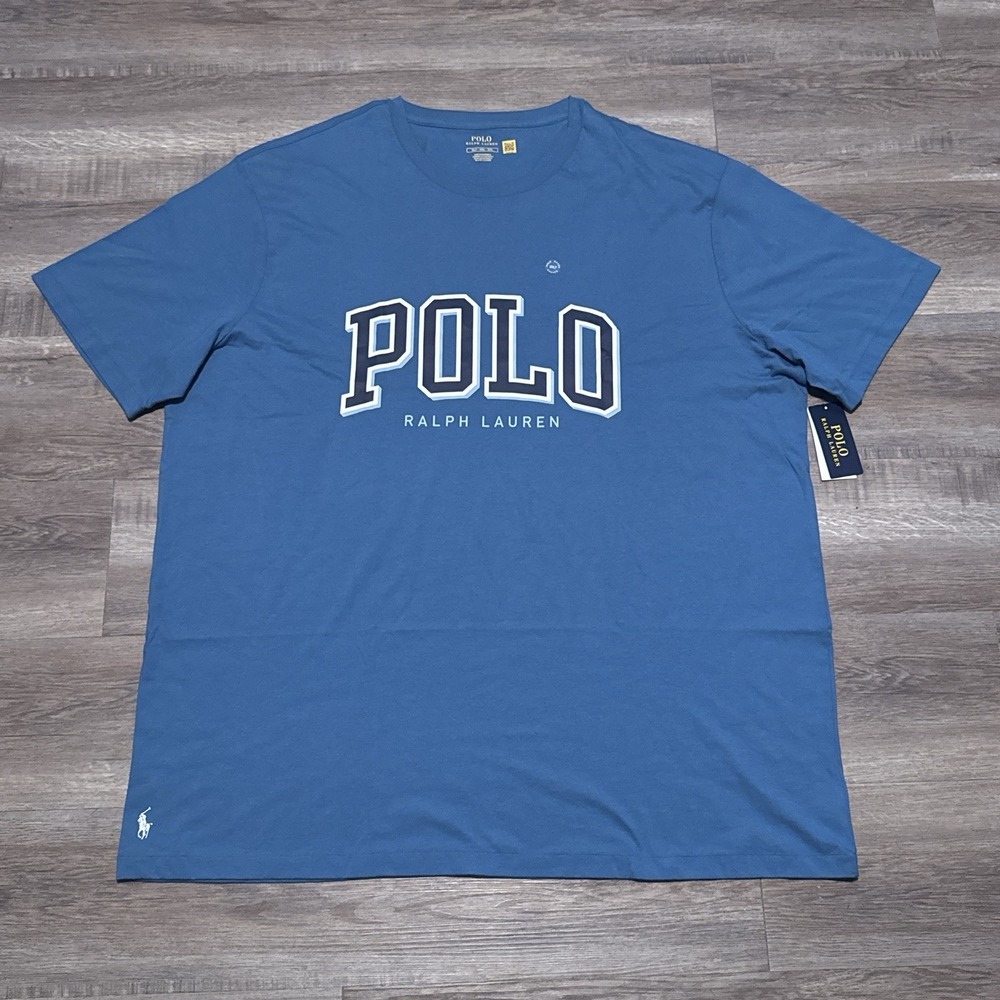 Polo Ralph Lauren Blue Short Sleeve Tee Shirt Men's Size 3XLT 3XL TALL NEW